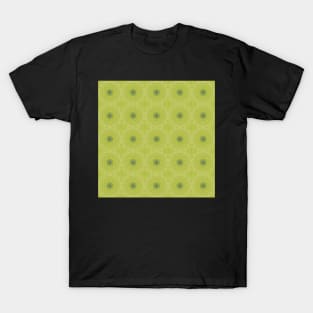 Water Droplets on a Green Leaf Kaleidoscope pattern 10 T-Shirt